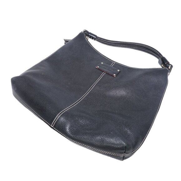 Kate Spade Black Pebbled Leather Bag with Tassel Keychain Accent - Picture 2 of 11